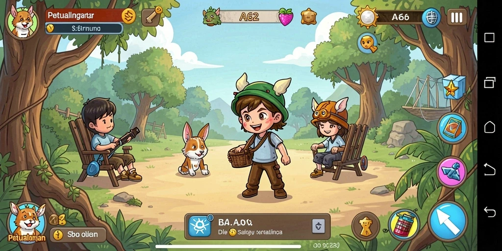 Screenshot utama AA62 menampilkan gameplay Idle yang seru dan menarik.