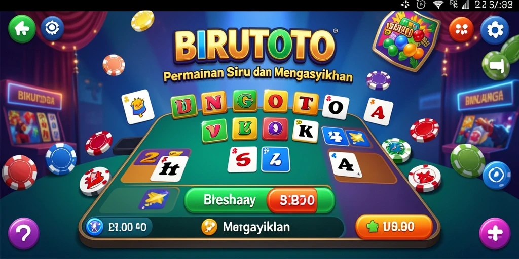 Screenshot BIRUTOTO menampilkan gameplay seru dan interaksi pemain saat bermain Bingo.
