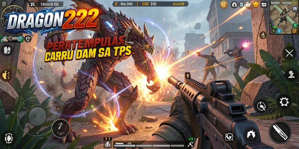 Tampilan action seru dalam gameplay TPS DRAGON222.