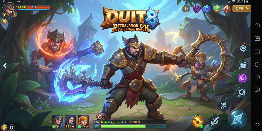 Tangkapan layar gameplay DUIT8 yang menunjukkan pertarungan seru dalam dunia ARPG.