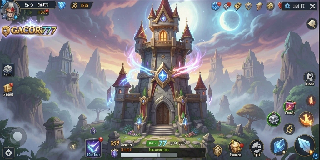 Tampilan gameplay GACOR77 dengan aksi Tower Defense yang mendebarkan.