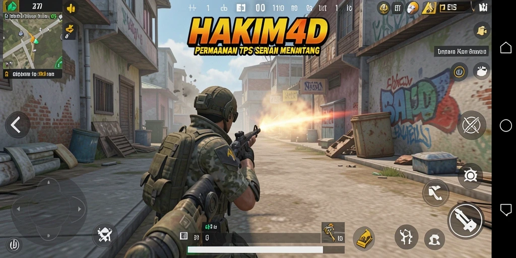 Tampilan gameplay HAKIM4D yang menegangkan dan penuh aksi.