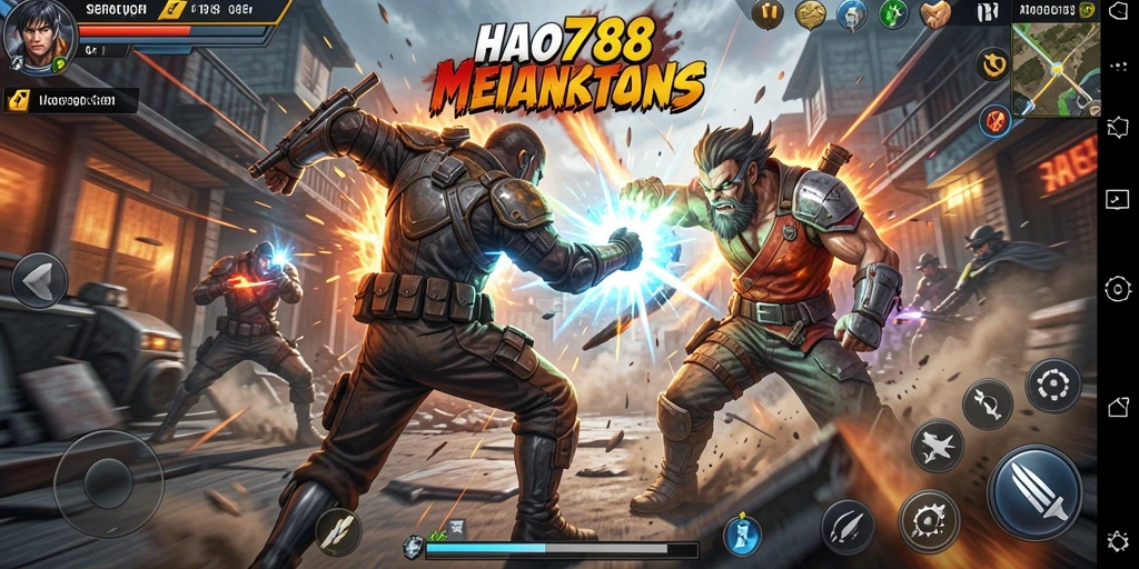 Screenshot menampilkan aksi mendebarkan dalam gameplay HAO788.