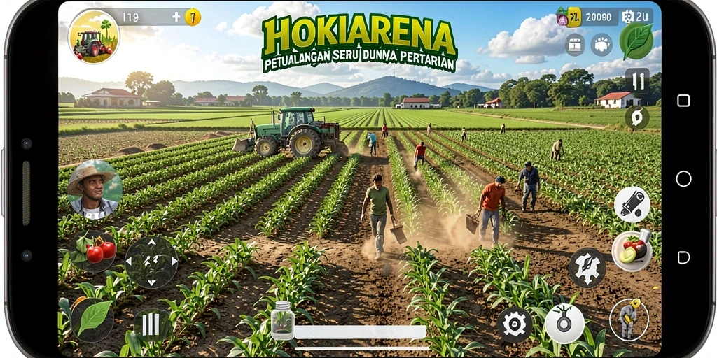 Tampilan gameplay HOKIARENA yang menarik dan warna-warni.