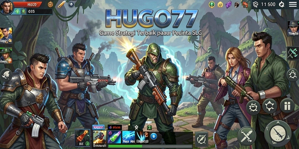 Tampilan gameplay HUGO77 yang menegangkan dan penuh strategi.