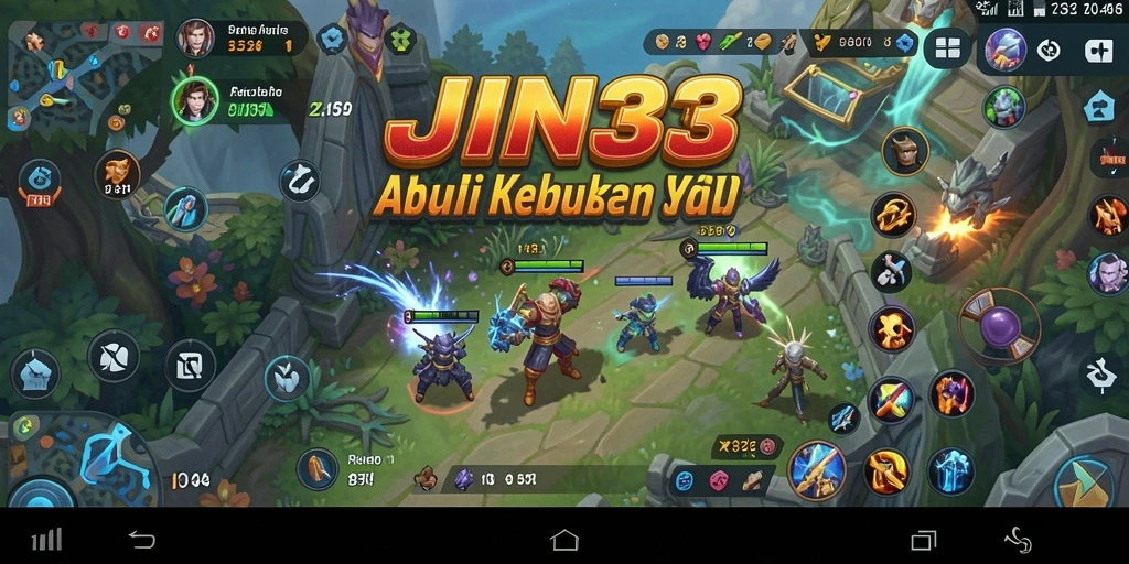 Screenshot utama JIN33 menampilkan antarmuka aplikasinya yang intuitif.