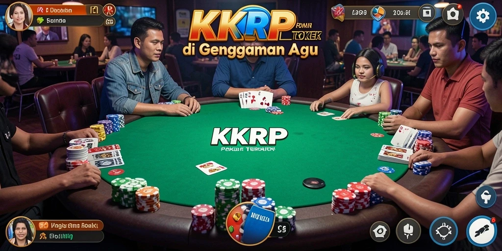 Screenshot utama KKRP menampilkan gameplay Poker yang mendebarkan.
