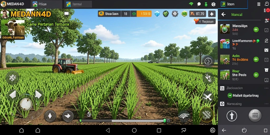 Tampilan seru gameplay MEDAN4D dengan aktivitas pertanian.