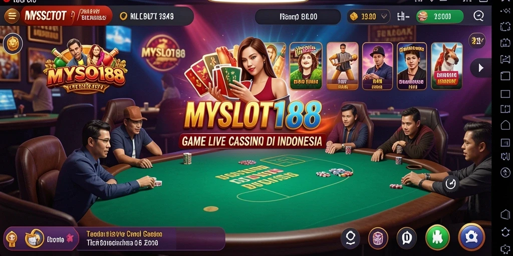 Gameplay MYSLOT188 menampilkan suasana Live Casino yang mendebarkan.