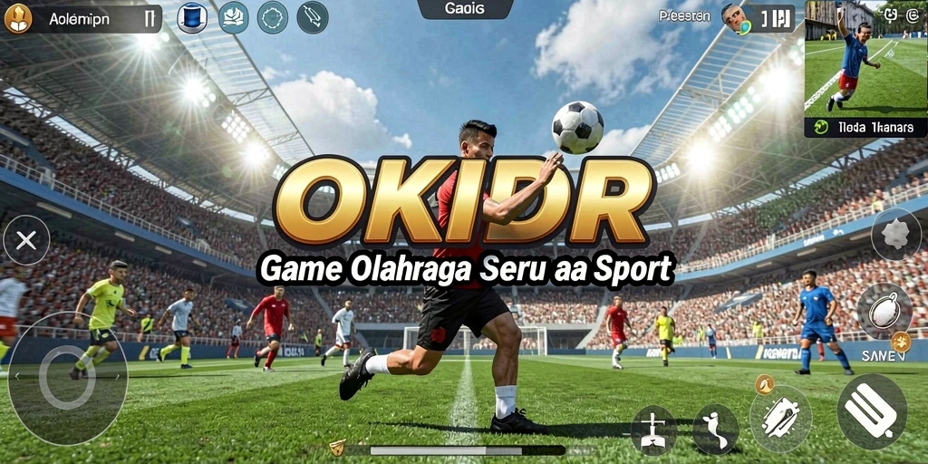 Screenshot OKIDR menampilkan aksi seru dalam pertandingan olahraga.
