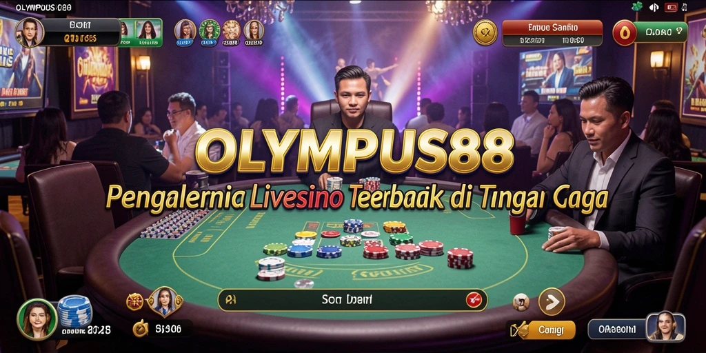 Tampilan gameplay Live Casino OLYMPUS88 yang memukau dan interaktif.