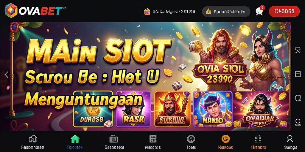 Tampilan menarik dari gameplay Slot di OVABET.