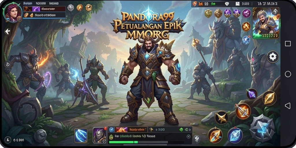Menampilkan aksi seru dalam petualangan MMORPG PANDORA99.