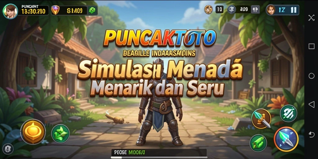 Screenshot gameplay PUNCAKTOTO menunjukkan visual yang menarik dan interaksi yang dinamis.