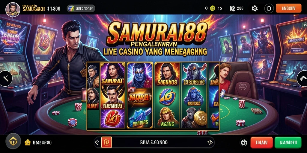 Tampilan gameplay Live Casino yang seru di SAMURAI88.