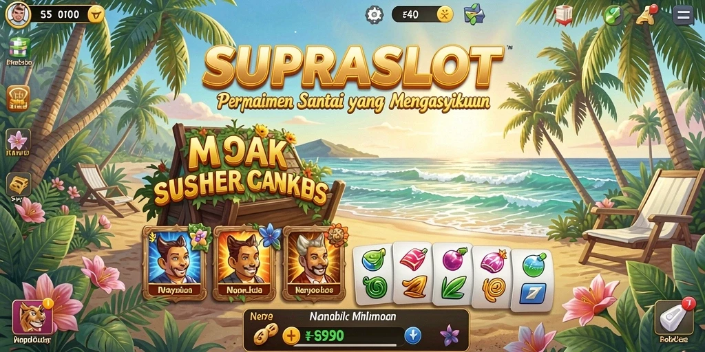 Tampilan gameplay <strong>SUPRASLOT</strong>, penuh warna dan menawan.