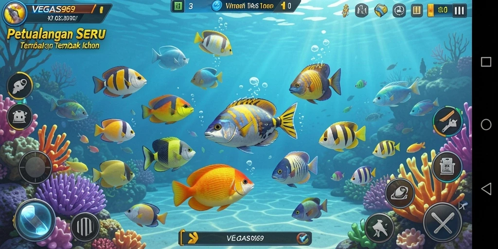 Tangkapan layar gameplay seru Tembak Ikan VEGAS969.